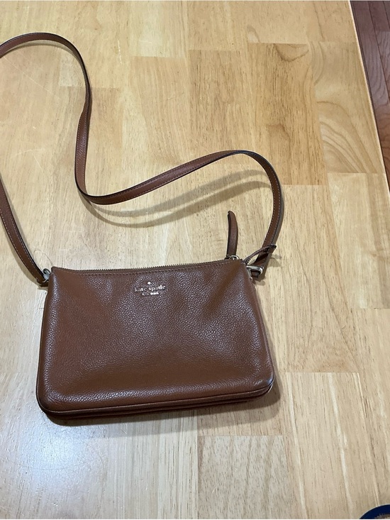 kate spade Other - kate spade Brown Pebbled Leather Crossbody Messenger